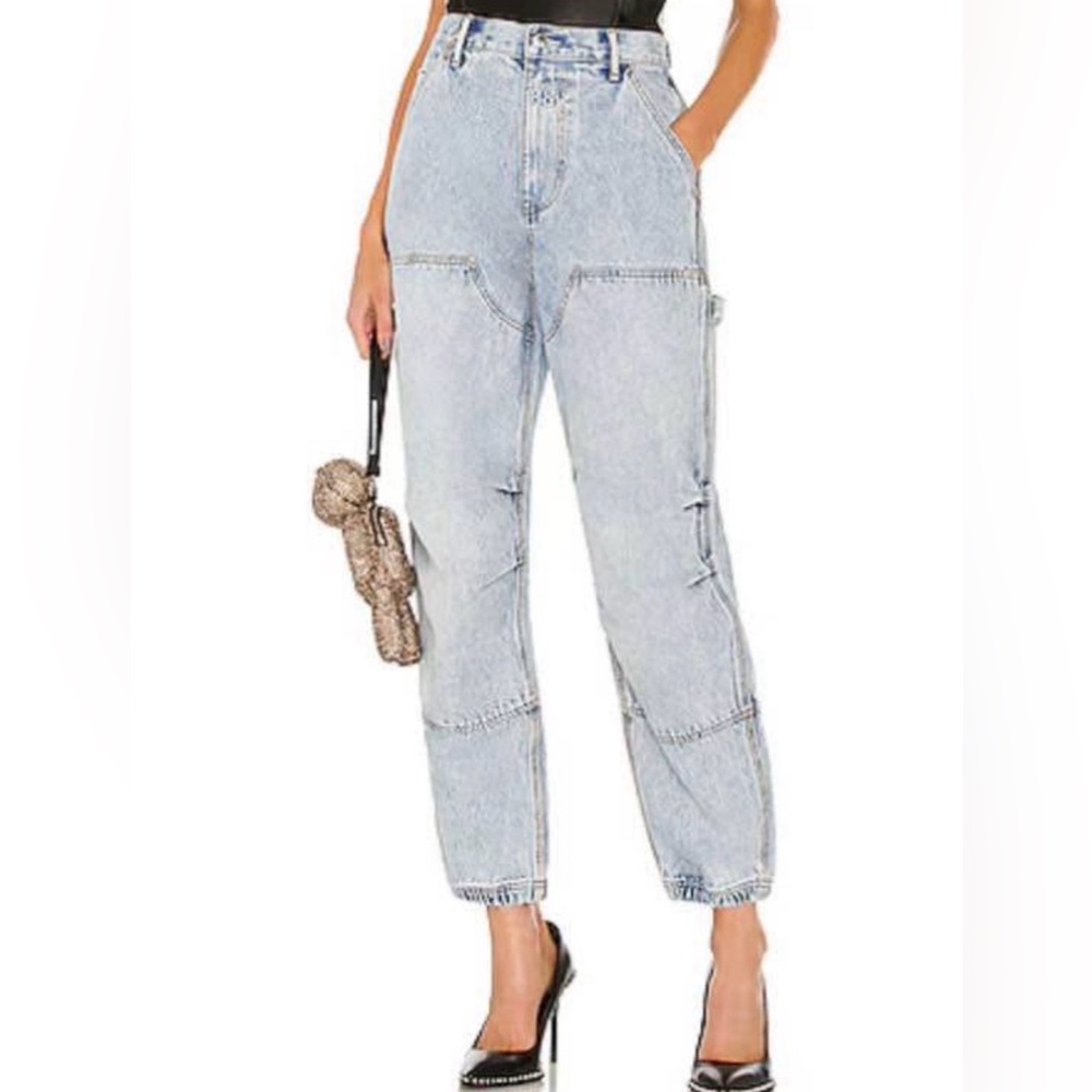 Alexander Wang Relaxed Fit Light Denim Jeans Worn 1 Time, Perfect Condition View 4